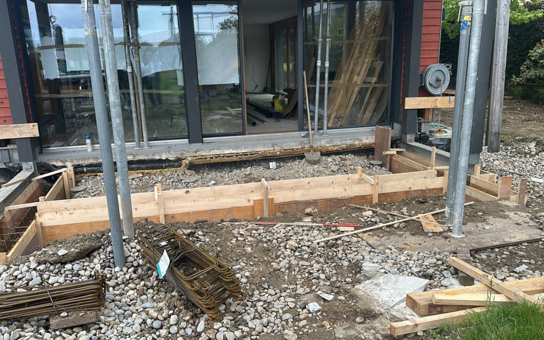 Rénovation de maison et piscine en béton