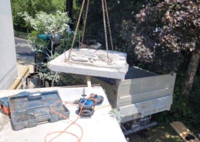 Démolition de balcon en béton à Evilard